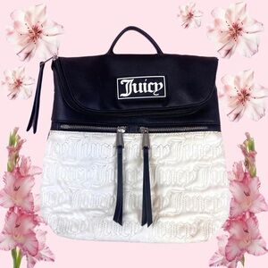 ♡ black & white embossed Juicy Couture backpack